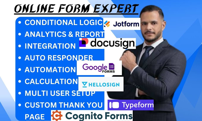 Gig Preview - Setup wufoo cognito form fillout typeform jotform google form hubspot qualtrics