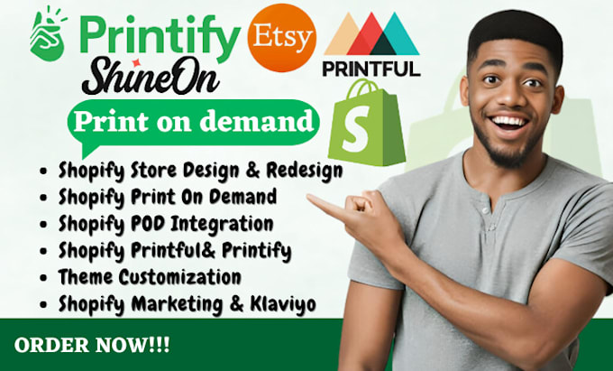 Bestseller - print on demand redsign shopify printful printify etsy print on demand store pod