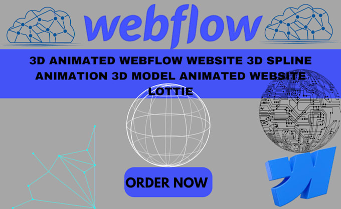 Bestseller - 3d animated webflow website 3d spline animation 3d model animated website lottie