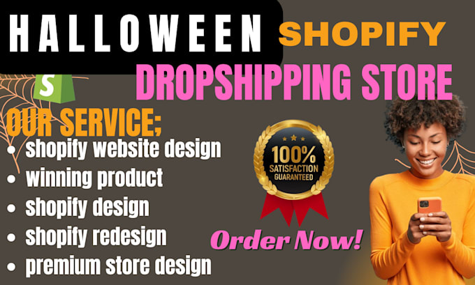 Gig Preview - Create a successful hallowen store,shopify