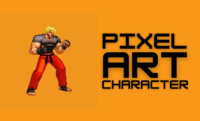 Bestseller - do pixel art character, sprite sheet, game, fighting retro pixel art