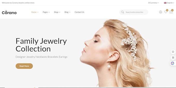 Gig Preview - Build shopify jewelry website jewelry shopify store for your jewelry business