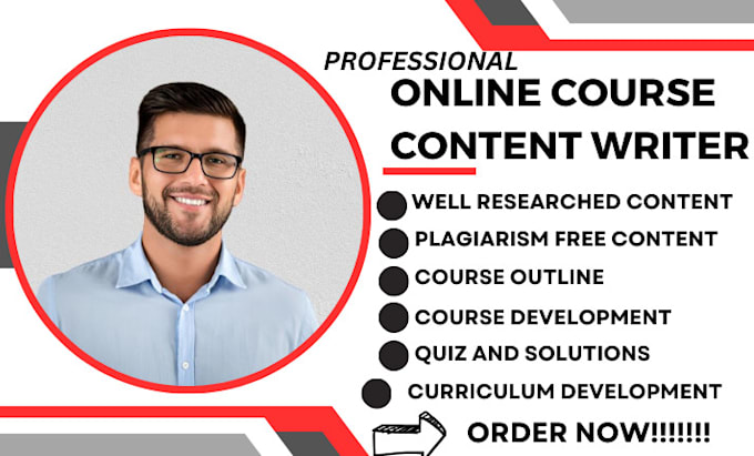 Gig Preview - Create online course content,e learning courses, training manuals, lesson plans