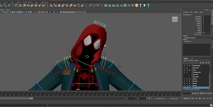 Gig Preview - Do 3d facial rig,full body,blendshapes,ik fk,wonder dynamic rig,3d animation