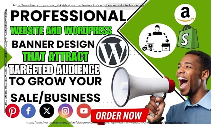 Gig Preview - Design professional website banner, wordpress banner and dropshipping banner