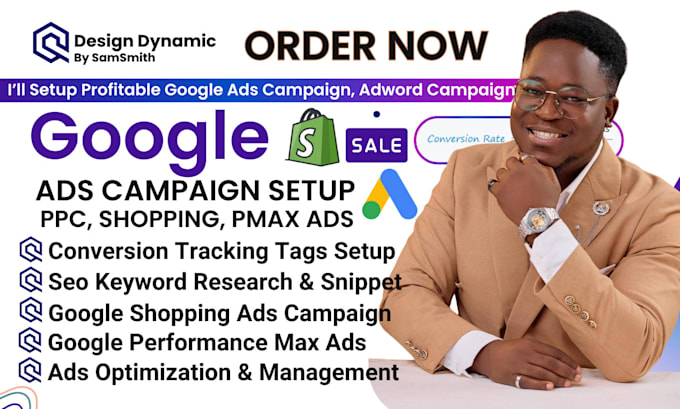 Gig Preview - Setup google ads campaign, goo gle adwords, performance max, shopping ads expert