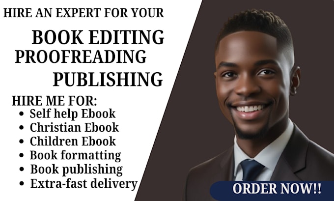 Gig Preview - Format edit and proofread your book for amazon kdp publishing, edit my book