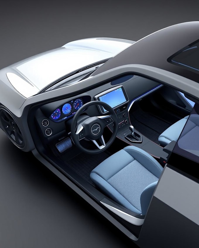 Gig Preview - Design 3d car modeling with interior and realistic 3d rendering