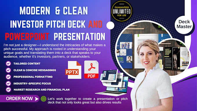 Bestseller - design investor pitch deck for business and startups, pitch deck, sale pitch