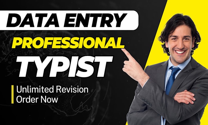 Gig Preview - Professional typist data entry in 2 hours, fastest typing