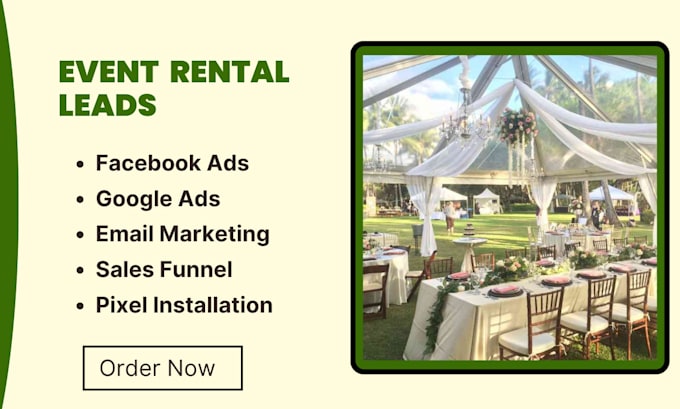 Bestseller - generate event rental leads canopy and tent rental leads party rental leads