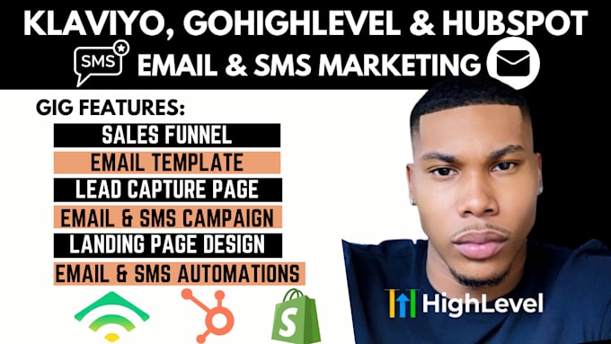 Gig Preview - Klaviyo gohighlevel shopify email SMS marketing klaviyo flows campaign expert