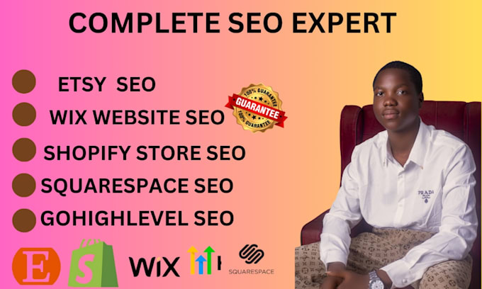 Bestseller - do seo to rank your website on wix shopify squarespace gohighlevel website