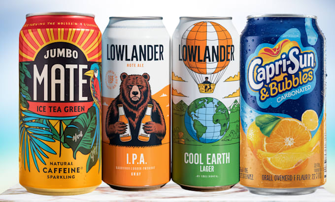 Gig Preview - Design perfect labels for your beer, beverage can,energy drink,soda,juice label