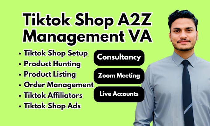 Gig Preview - Be your tik tok shop manager and dropshipping VA