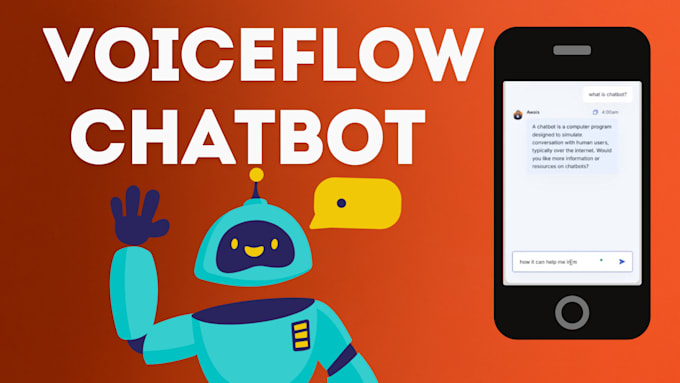 Gig Preview - Develop custom ai chatbot for website with voiceflow