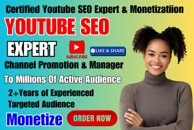 Gig Preview - Be your best youtube video SEO expert, video channel manager, for organic growth