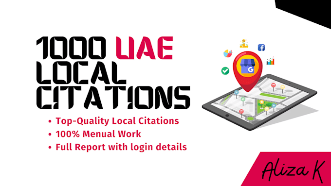 Gig Preview - Build 1000 uae, dubai local citations listings