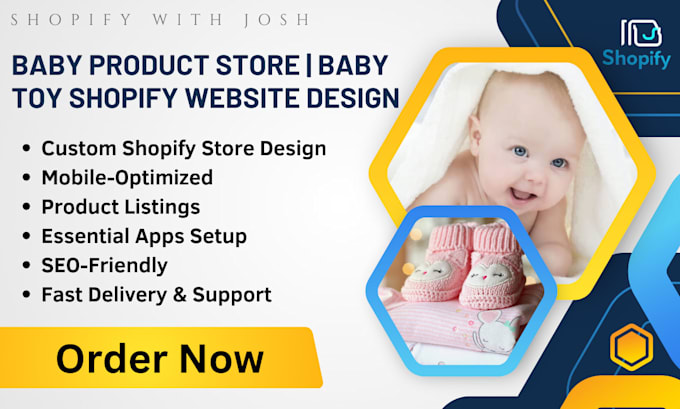 Gig Preview - Create baby product shopify store baby toy shopify dropshipping website