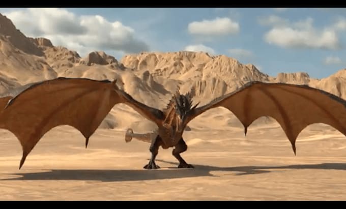 Gig Preview - Do dragon animation, dragon logo, 3d animal design, flying dragon, 3d model