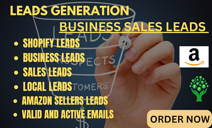 Gig Preview - Do amazon seller shopify leads local leads generation business sales leads