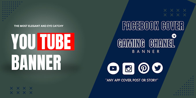 Gig Preview - Design you custom youtube banner , logo or any other web banner