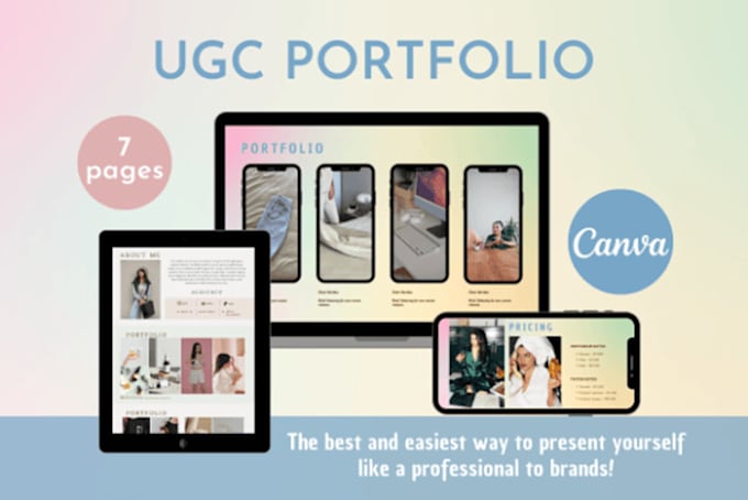 Gig Preview - Design your outstanding canva ugc creator portfolio for your website