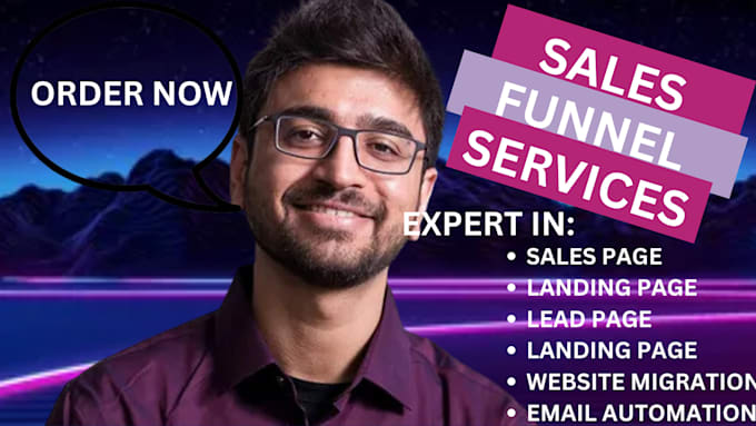 Gig Preview - Build funnel pages with kajabi, clickfunnels, systeme io, gohighlevel