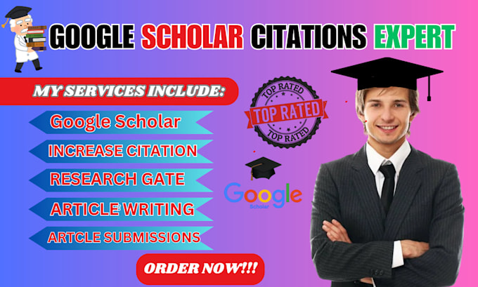 Gig Preview - Backdated and increase your google scholar citations publishing to researchgate