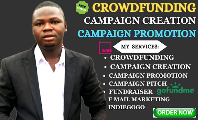 Gig Preview - Do crowdfunding campaign creation on indiegogo kickstarter gofundme