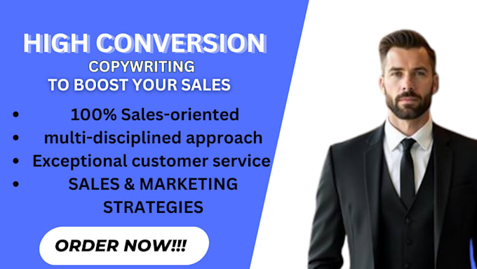 Gig Preview - Deliver high conversion copywriting to boost your sales