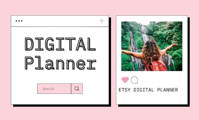 Gig Preview - Design etsy digital planner digital products hyperlinked etsy promotion seo