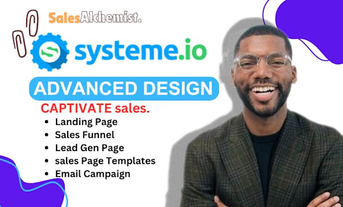 Gig Preview - Design effective systeme io landing page, welcome page, sales page