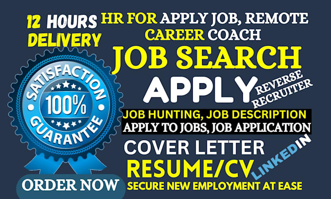 Gig Preview - Reverse recruiter job search remote jobs apply job description HR career coach