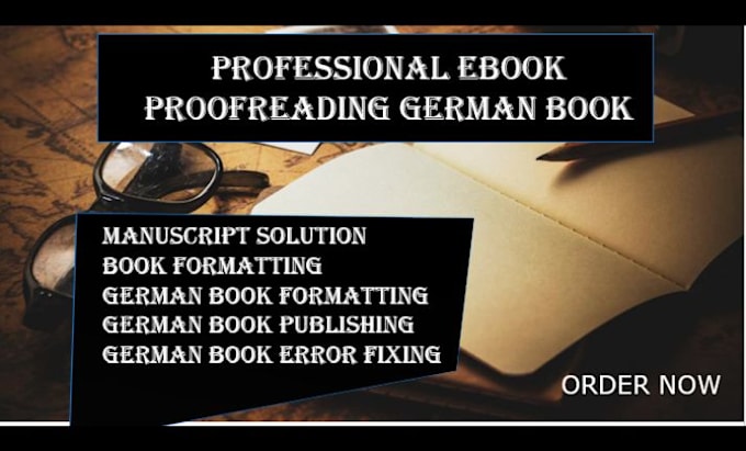 Gig Preview - Do german book expert manuscript proofreading editing and amazon publishing