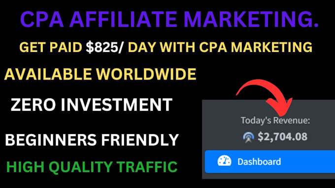 Bestseller - do cpa marketing, affiliate link promotion, cpa offers to earn 70,000 daily