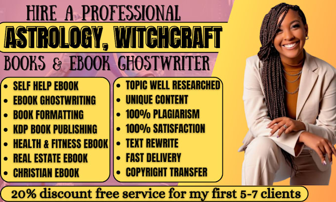 Gig Preview - Ghostwrite 30,000 words on astrology, tarot, spirituality, witchcraft ebook