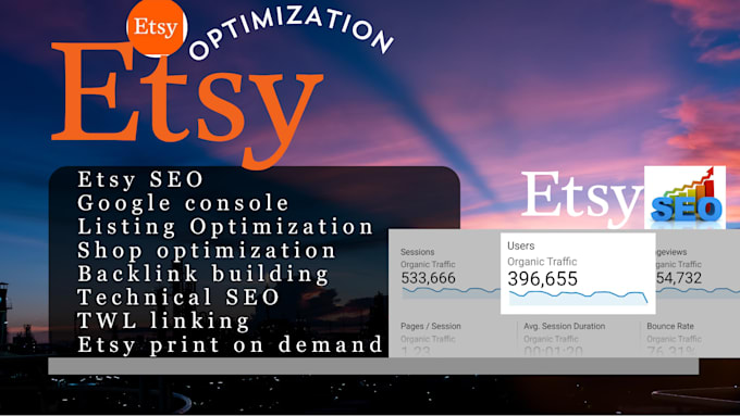 Bestseller - optimize etsy SEO listing to rank in google console and shop meta tags setup