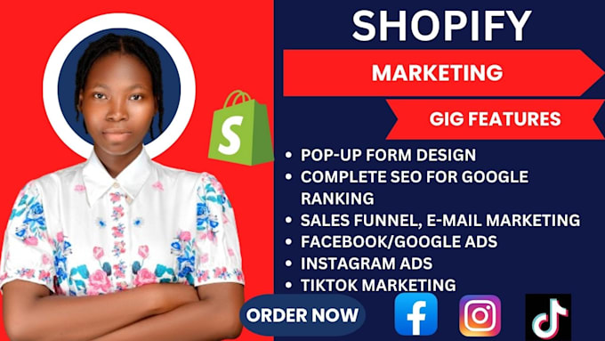 Gig Preview - Do shopify marketing shopify promotion, sale funnel to boost shopify sales