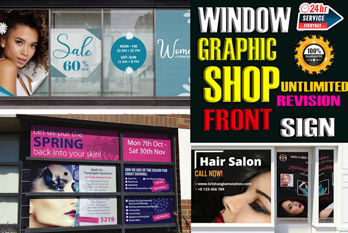 Gig Preview - Create eye catching shop front or storefront window graphics