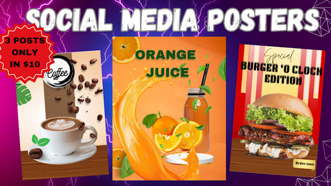 Gig Preview - Create eyecatching food and beverage posters, banners and flyers