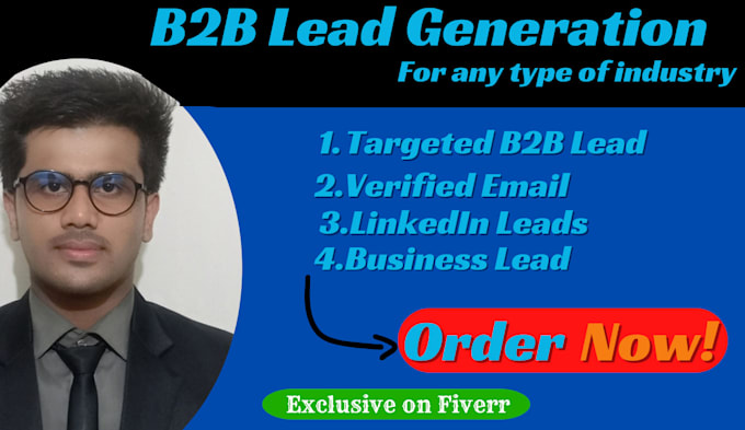 Gig Preview - Provide you targeted 150 b2b lead for any type  industry