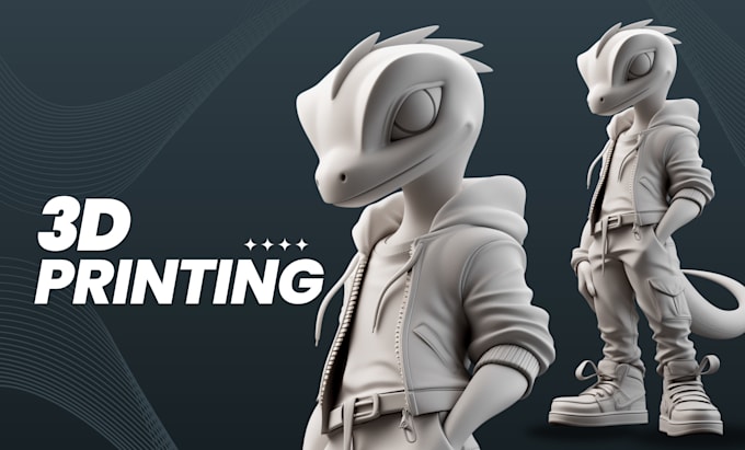 Gig Preview - Create 3d sculp character for 3d printing, rendering in blend