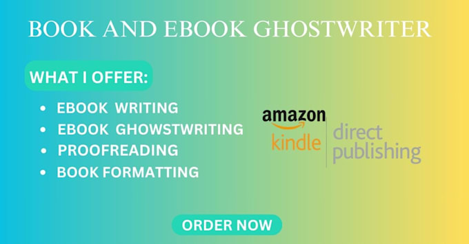 Gig Preview - Be your ebook ghostwriter, book writer ghostwriter, non fiction book ghostwriter