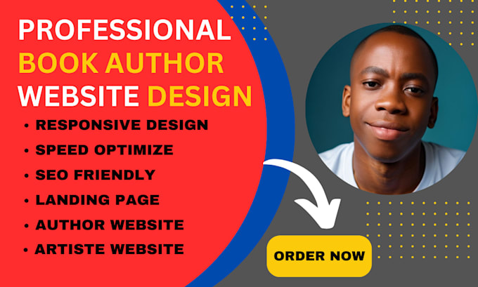 Gig Preview - Book author website book author redesign author website