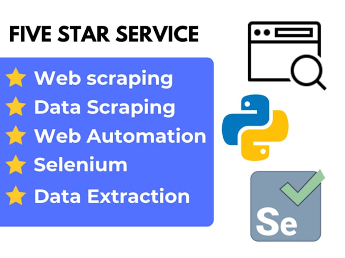 Bestseller - do web scraping, web scraper, data mining, web automation with selenium python