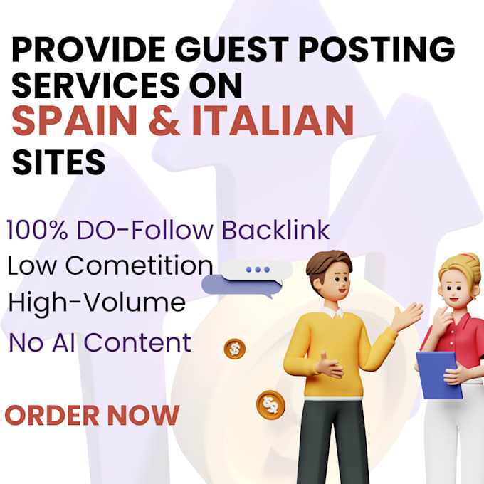 Gig Preview - Provide guest post on spain and italy sites