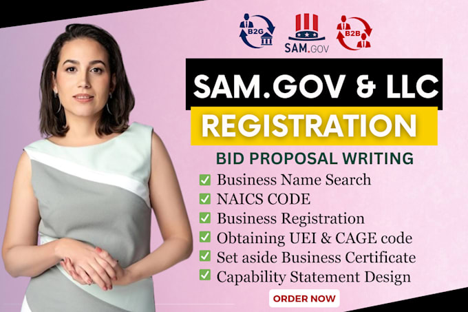 Gig Preview - Register entity on sam gov, obtain uei, cage code, do us resident llc, ein