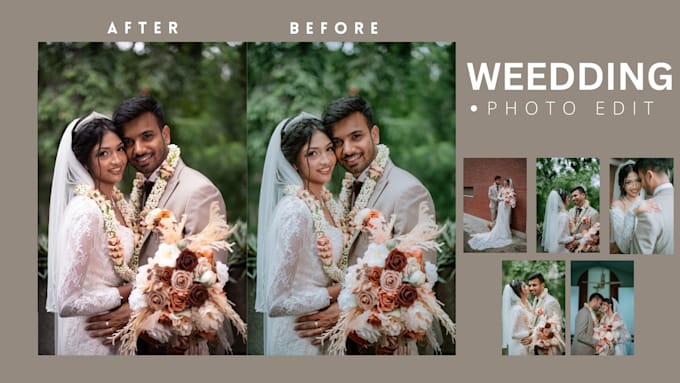 Gig Preview - Do professionally wedding photo editing and color correction in lightroom