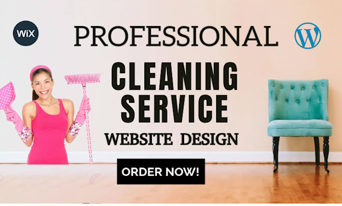 Gig Preview - Design cleaning service website, interior cleaning, booking koala website